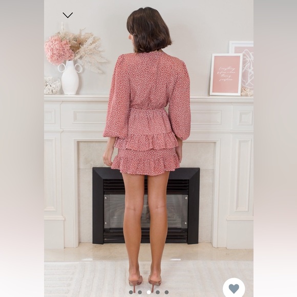 Labyrinth Dress deep red rone base XS - Picture 2 of 6